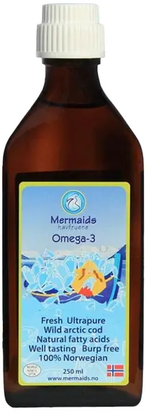 Ulei de pește Omega-3, 250 ml, Havfruene Mermaids