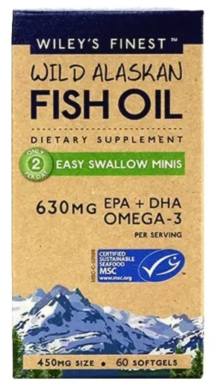 Ulei de pește Omega-3, 60 capsule, Wiley's Finest