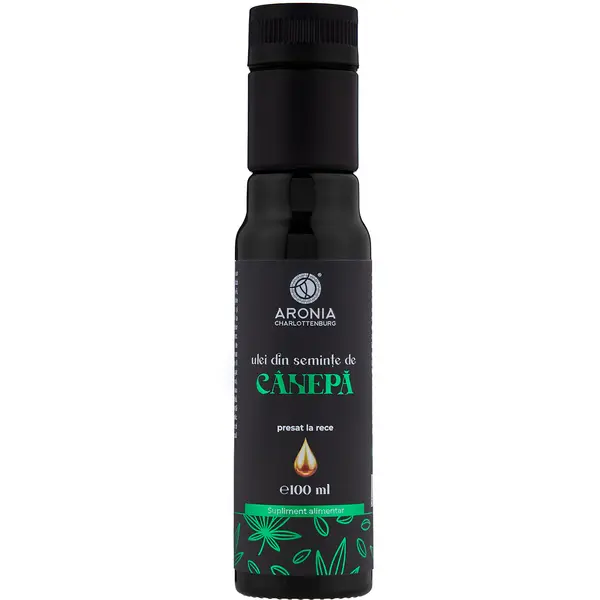 Ulei din Semințe de Cânepă 100 ml — 100% natural, nerafinat, proaspăt și presat la rece