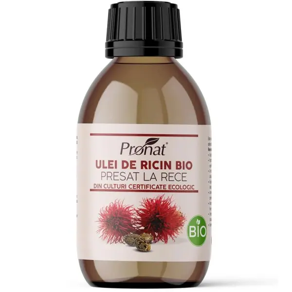 Ulei din Seminte de Ricin Presat la Rece, Bio, 100 ml