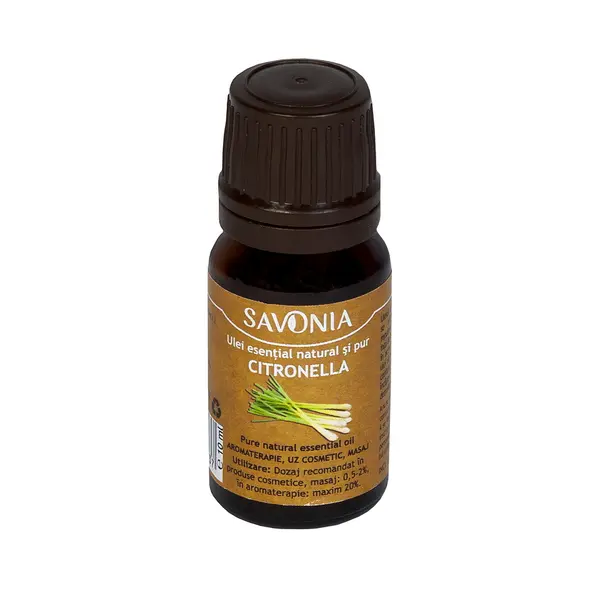 Ulei esential natural si pur de citronella, 10ml, Savonia