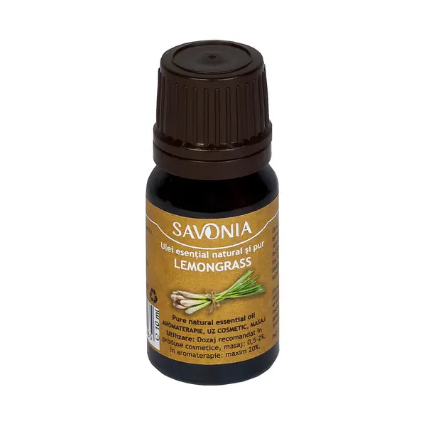 Ulei esential natural si pur de lemongrass, 10ml, Savonia