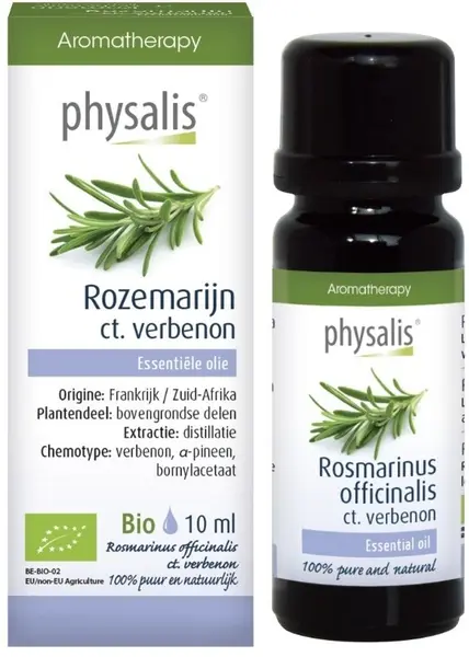 Ulei esențial organic, rozmarin, 10 ml, Physalis