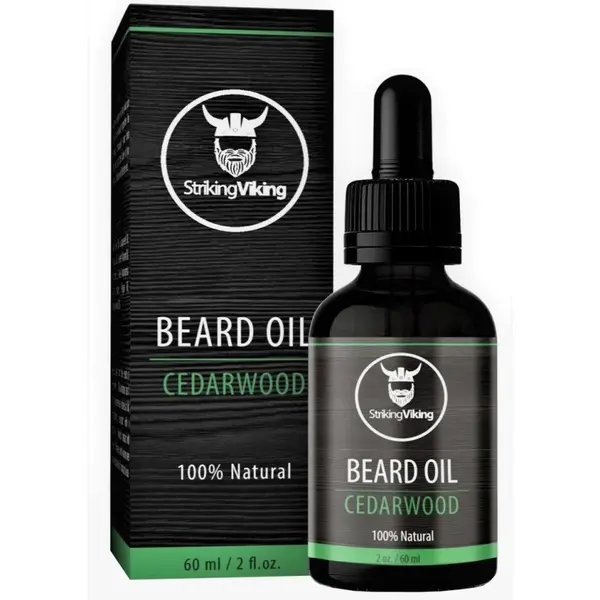 Ulei Ingrijire Barba si Mustata, Striking Viking, Cedarwood, cu Extract de Cedru si Arbore de Ceai, Efect Hidratant si Protectie