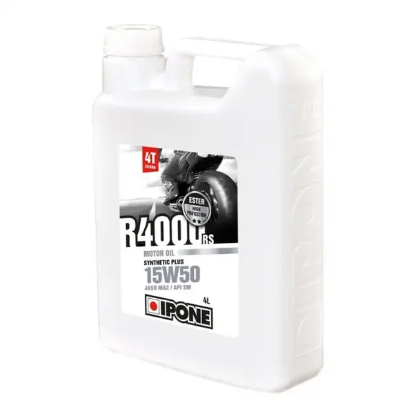 Ulei moto 4T Ipone R4000 RS 15W50 Sintetic Plus ESTER - JASO MA2 - API SM, 4L