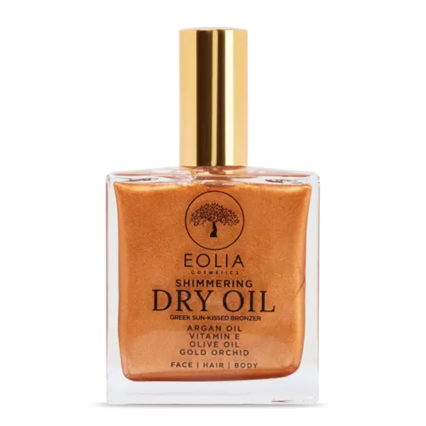 Ulei organic uscat cu sclipici auriu si orhidee, 100ml, Eolia