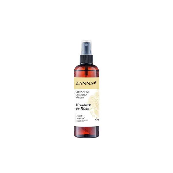 Ulei pentru cresterea parului cu brusture si ricin, 150ml, Zanna