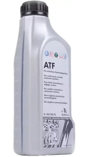 Ulei pentru transmisie automata VW Group G052180A2, volum 1 litru, galben, VW G052180, VW TL 52180, pentru transmisii CVT Multitronic 1L