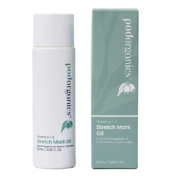 Ulei pentru vergeturi cu vitaminele A și E, 120ml, Pod Organics