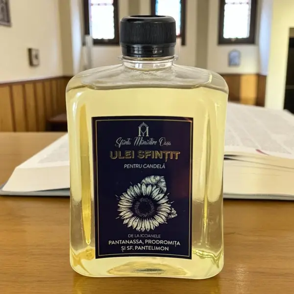 Ulei sfințit pentru candelă de la Sfânta Mănăstire Oașa - 500ml - Default Title