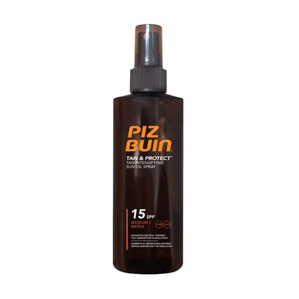 Ulei Spray pentru Accelerarea Bronzarii Piz Buin Tan & Protect SPF 15, 150 ml