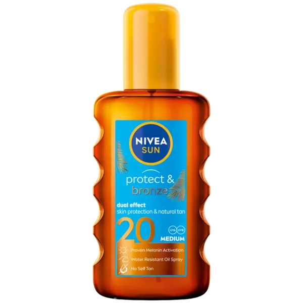 Ulei spray pentru bronzare cu protectie solara SPF20, 200ml, Nivea