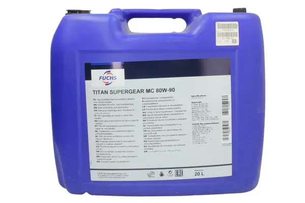 Ulei transmisie manuala FUCHS SUPERGEAR MC 80W90, volum 20 litri 20L