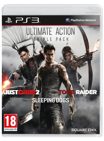 Ultimate Action Triple Pack Just Cause 2, Sleeping Dogs &Tomb Raider Плейстейшън 3