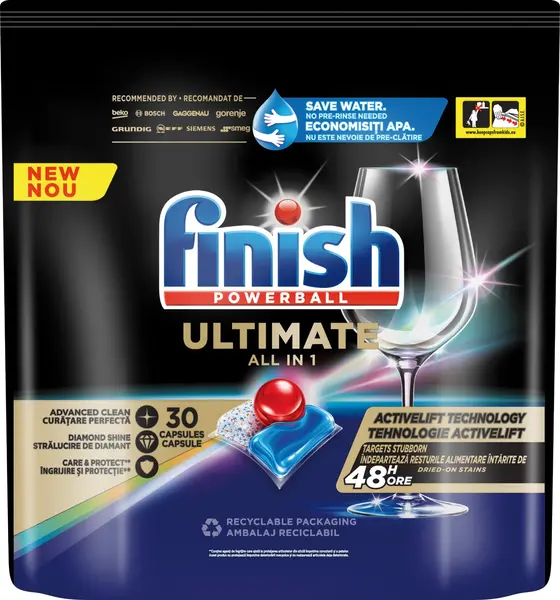 Ultimate detergent capsule pentru masina de spalat vase, 30 spalari
