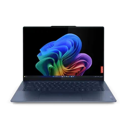 Ultrabook Lenovo Yoga Slim 7 14Q8X9 (Procesor Qualcomm Snapdragon X Elite X1E-78-100, 14.5inch 3K OLED 90Hz Touch, 32GB, 1TB SSD, Qualcomm Adreno, Win11 Pro, Albastru)