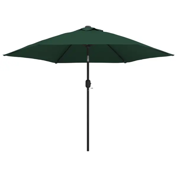 Umbrela de soare cu stalp din otel 3 m, verde
