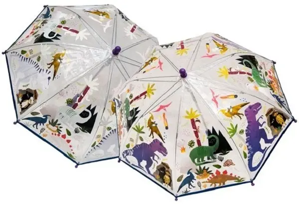 Umbrelă magică Floss and Rock - Dino, transparent