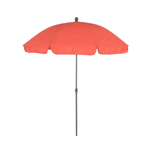 Umbrela plaja Naterial, otel/poliester, Ø 177 cm, H 228 cm, Rosu