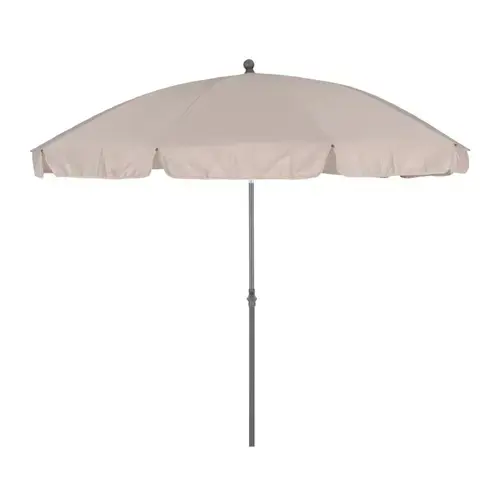 Umbrela plaja Naterial, otel/poliester, Ø 237 cm, H 265 cm, Bej