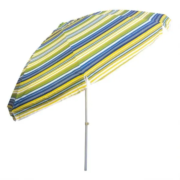 Umbrela Protectie Solara, Diametru 3 m, cu Inclinare si Cosulet, Structura Metalica, Verde / Albastru