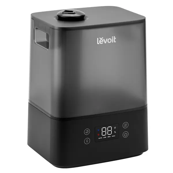 - Umidificator de aer Levoit Classic 300S PRO, Rezervor 6L, Super Silentios, Aplicatie Smart, Senzor Umiditate, Functie AUTO, Aromaterapie, Autonomie 60 ore, Design Black