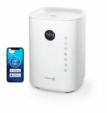 Umidificator si purificator Clean Air Optima CA604W Smart, WiFi, Difuzor de arome, Lampa UV-C, Ionizare, Display, Time