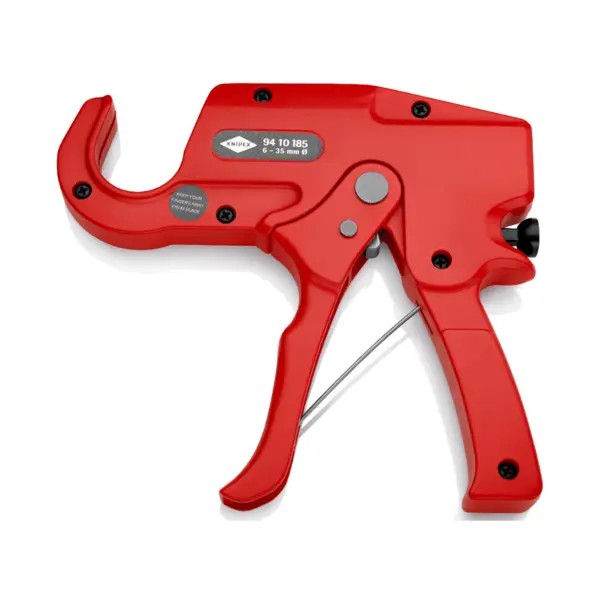 Unealta pentru taiat tevi din plastic, sistem cu clichet, 185 mm, KNIPEX 94 10 185
