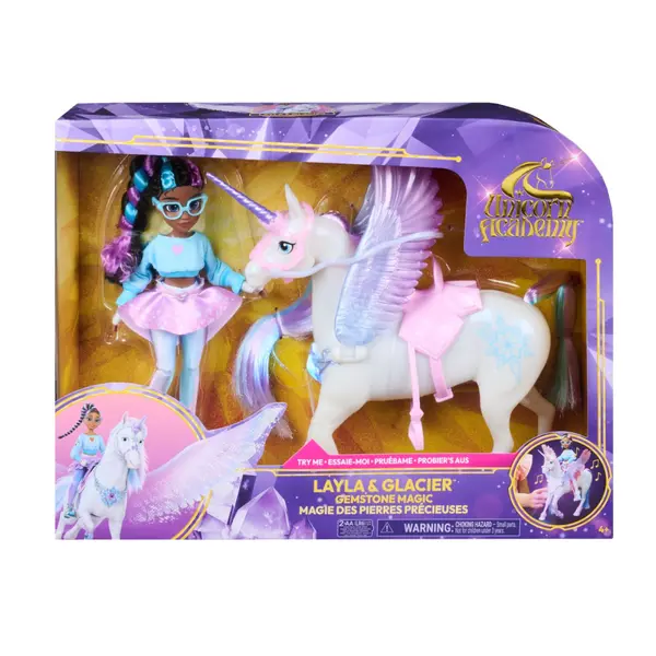 UNICORN ACADEMY SET MAGIA PIETRELOR PRETIOASE PAPUSA LAYLA SI UNICORNUL GLACIER