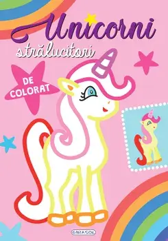 Unicorni stralucitori. De colorat (roz)/***