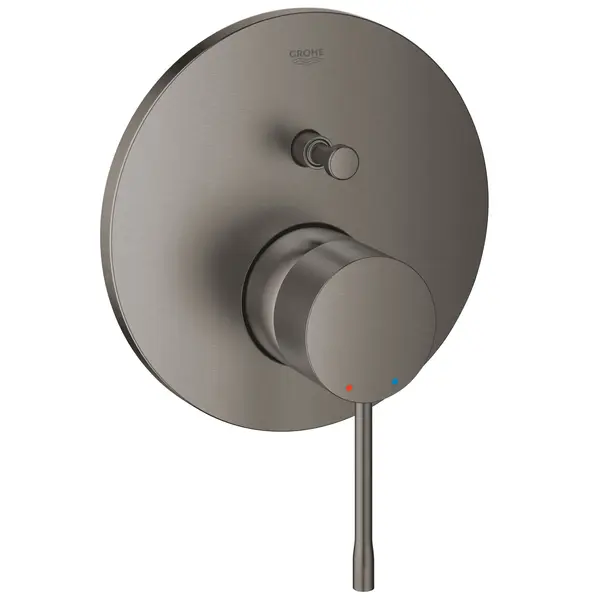 Unitate comanda Grohe Essence 24058AL1, aparenta, monocomanda, diverter, 2 iesiri, necesita set fixare, mat, Hard graphite