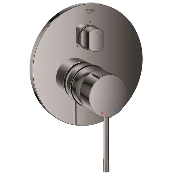 Unitate comanda Grohe Essence 24092A01, aparenta, monocomanda, diverter, 3 iesiri, necesita set fixare, lucios, Hard graphite