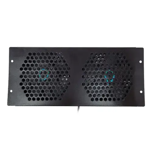 Unitate racire SPACER, 1U pentru rack 19″, 2 x ventilatoare, 120mm, 2300rpm, 30dBA, flux aer 69cfm, cablu 0.7m, Negru