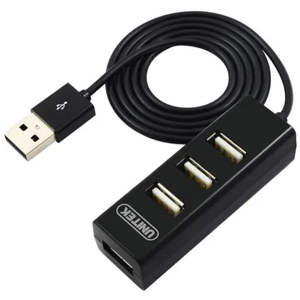 UNITEK Hub USB 2.0 Unitek, 4 porturi, negru