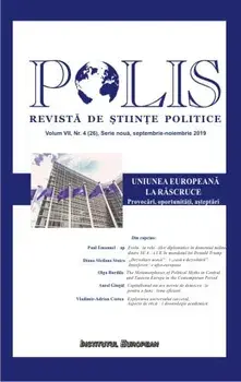 Uniunea Europeana la rascruce. Provocari, oportunitati, asteptari. Polis. Revista de stiinte politice. Volum VII, Nr.4 (26). Serie noua, septembrie-noiembrie 2019/***
