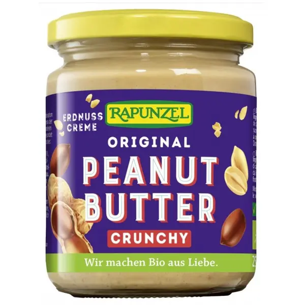 Unt de arahide crocant vegan, eco - 250 g