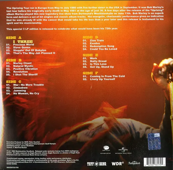 Uprising Live! - Vinyl | Bob Marley
