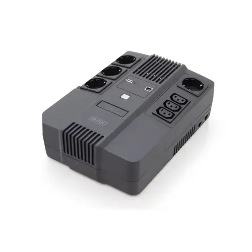 UPS All-in-One Digitus DN-170110, 600VA/360W, 4 x Schuko, Negru