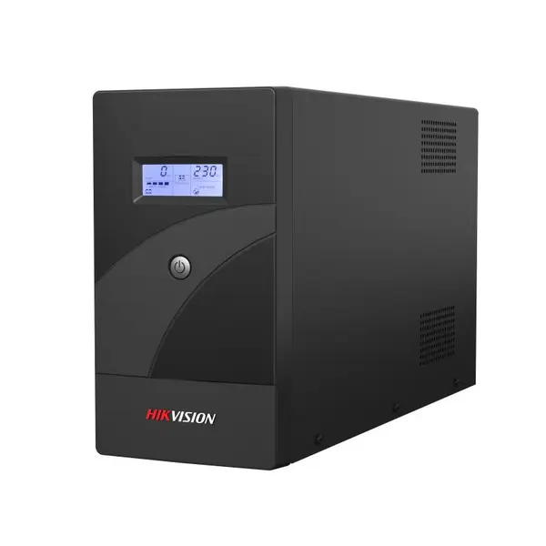 UPS backup Hikvision DS-UPS2000-R, 2000VA/1200W, AVR, 4 prize Schuko, USB, LCD, 2 baterii 12V/9Ah