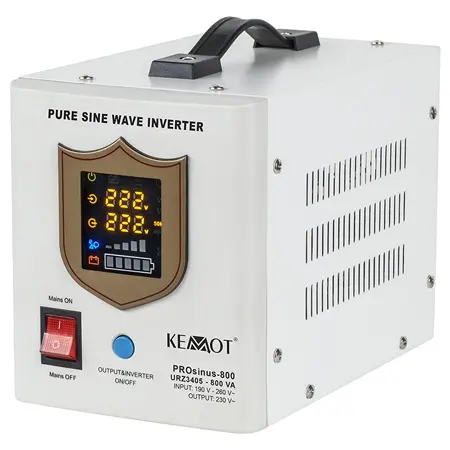 Ups Centrala Termica Pentru Baterii De 12V, 500W, 800Va, Display Led, Sinusoida Pura, Kemot, Urz3405
