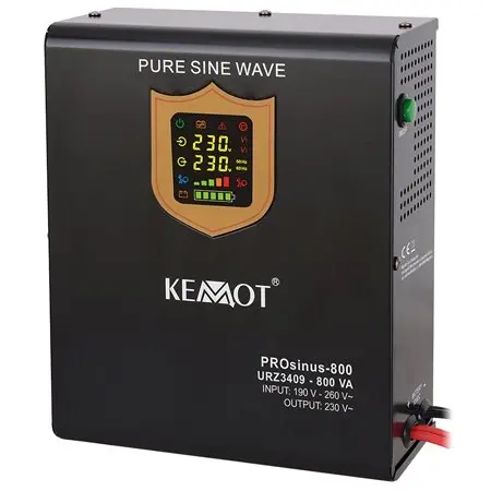 UPS CENTRALE TERMICE SINUS PUR 800VA/500W 12V KEMOT URZ3409, wall mount