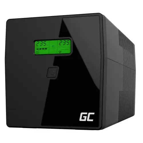 UPS Green Cell 700W 1000VA Microsine line-interactive USB RJ45 LCD display 2 Prize Schuko 2 IEC