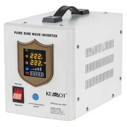 UPS Kemot URZ3405 Sinus Pur 500W 12V, pentru centrale termice (Alb)