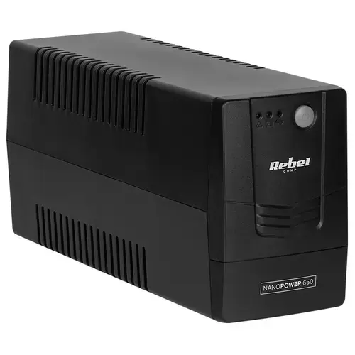 UPS Offline Nanopower 650 (650VA/360W), Negru, Rebel