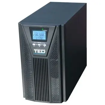 UPS Online Dubla Conversie 1000VA/900W, LCD, 2 x Schuko, TED Electric