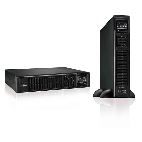 UPS Online rackabil cu 8 prize IEC Tecnoware EVO DSP PLUS FGCEDP2402RTIEC, 2400 VA, 2160 W, display LCD