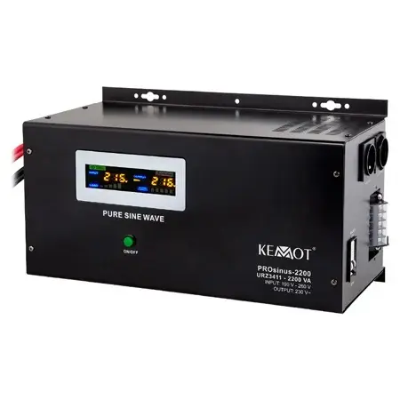 UPS pentru centrala termica cu unda sinusoidala pura, display LED 1600W, utilizeaza 1 acumulator 12V (neinclus), Kemot URZ3411