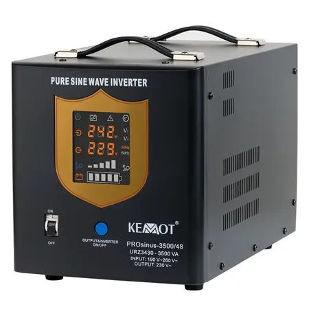 UPS pentru centrala termica cu unda sinusoidala pura si display LED 3500VA 2400W, utilizeaza baterii 48V (neincluse), Kemot URZ3430