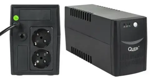 UPS Quer Micropower, 800VA/480W, 2 x Schuko (Negru)