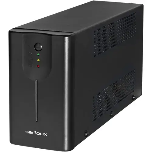 UPS Serioux LD1200LI, Line Interactive, 1200VA/720W, 4 Prize Schuko, USB/RJ45, Regulator automat de tensiune, Management, Repornire Automata